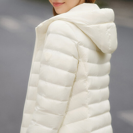Tambor Lightweight Down Jacket Women's Short Hooded Versatile Casual Autumn and Winter Women's Jacket Light Cloud White M(165)