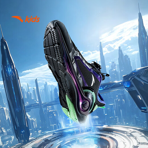 安踏儿童运动鞋凌云跑鞋2025男大童跑鞋缓震专业童鞋纽扣A12515508H