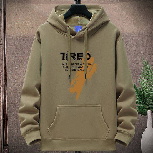 Playboy (PLAYBOY) Sports Sweatshirt Top Ten Sales Autumn and Winter Men's Velvet Thickened Hooded Loose Top Youth Casual Hoodie Pure Cotton Red No Velvet 5XL 200-220Jin Jin is equal to 0.5 kg