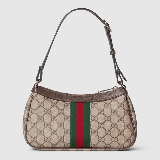GUCCI Gucci Ophidia series small shoulder bag new gift beige and dark brown one size