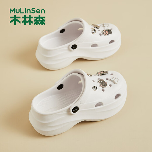Chaussures de trou de Mulinsen pour femmes portant des sandales de plage sportives de merde de merde pour les sandales à semelles épaisses pour les femmes