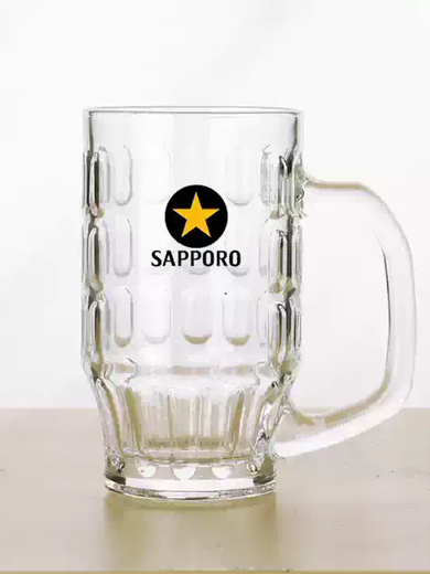 Yusenyi Japan SAPPORO Sapporo Thickened Beer Cup Star Brand Black Label Draft Beer Glass Izakaya Draft Beer No. 13 470ml
