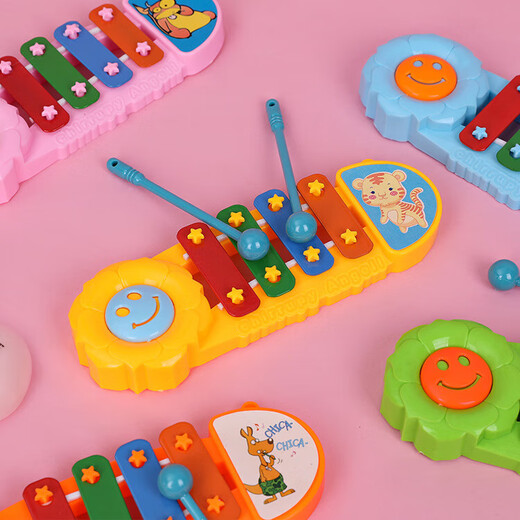 Infant et tout-petit Toys Toys Toys Cartoon Mini huitième piano-knocking Instrument de percussion pour enfants Baby Music Toys Cartoon piano-knock [Six]