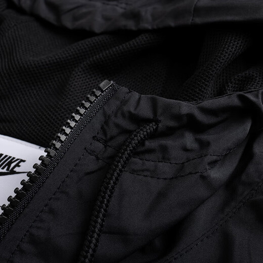 耐克（NIKE）连帽外套女装夏季大勾子梭织防风薄款透气防晒运动服休闲夹克上衣 HM8972-010 M