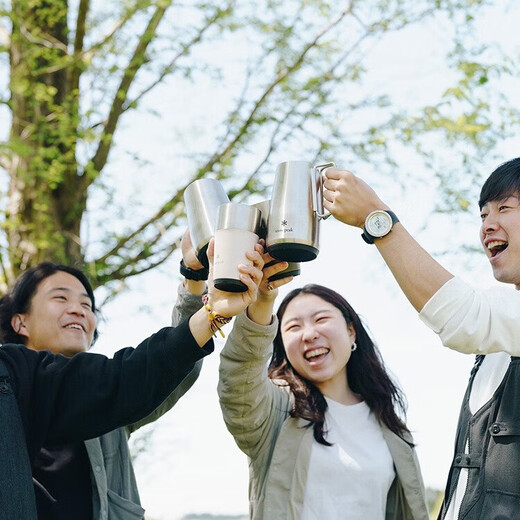 Snow Peak Outdoor Camping Stainless Steel Portable Beer Tea Coffee Cup Tableware TW-470-BK