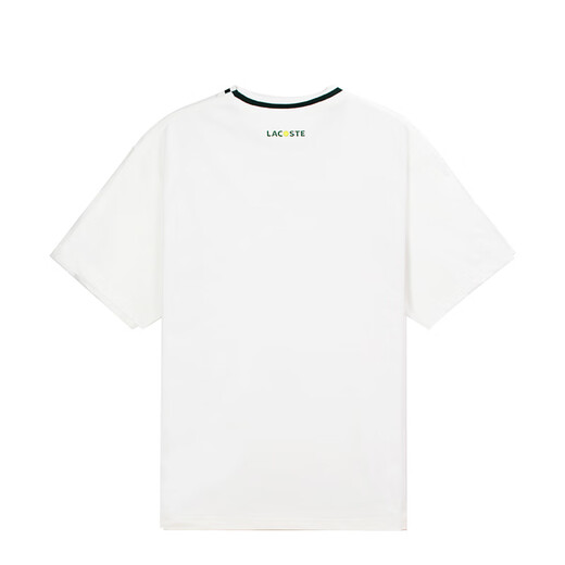 LACOSTE 男女同款23秋季新款纯色笑脸短袖T恤纯棉舒适| TH9227-98-70V_米色 XS 2_