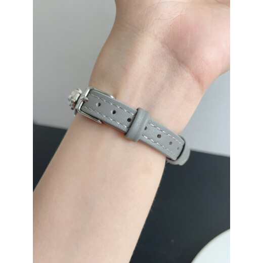 Minyan geeignet für Huawei Fit4 Uhr Metall Rose Fit3 Riemen Slim Taille Echtes Leder Armband Huawei Armband 1098 Weiß Rose kleine Taille Huawei Fit4