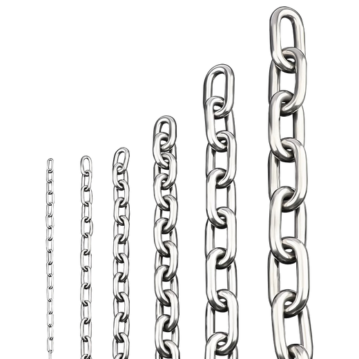 Tianzhuo Hardware 304 stainless steel chain seamless short ring long outdoor clothes drying chain thickened iron dog chain lock pet lifting chain long ring 5mm (1 meter price) load bearing 350 kg