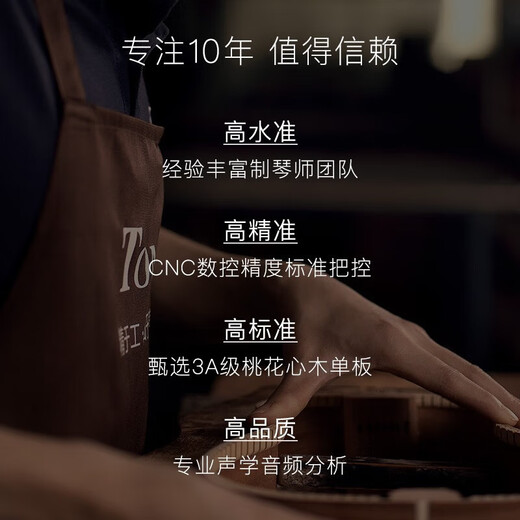 TOM尤克里里  T5尤克里里单板初学者T5S小吉他成人学生男女生款乌克 23英寸T5电箱(单板+碳素弦)