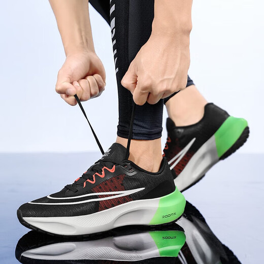 CLENIKEEDAIRNIKE莆田男鞋透气网面休闲运动鞋子男男生跑步软底dunk9907紫 9901_黑绿_NIKE 35 _NIKE