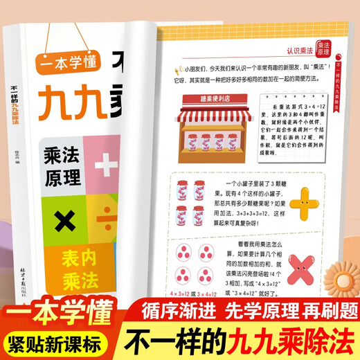 
[Xinhua genuine] 2025 new version of different nine-nine multiplication and division second grade nine-nine multiplication and division + card No SpecificationsSN3899