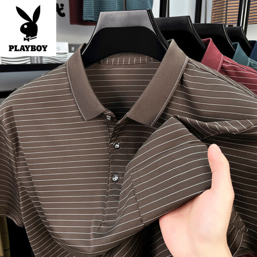 Playboy (Playboy) Легкая роскошная летняя футболка с короткими рукавами с короткими рукавами.