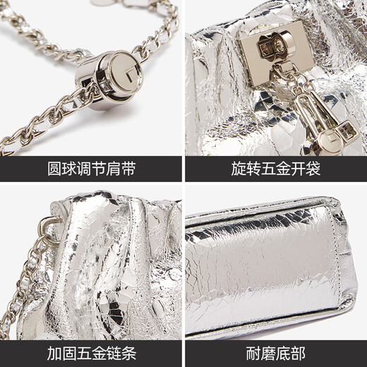 Golden Fox (Foxer) Top -Layer Cowide Women's Bag Damenbeutel große Kapazität Umhängetasche Crossbody Cloud Bag Helles Luxus -Freundes Geburtstag Geschenk