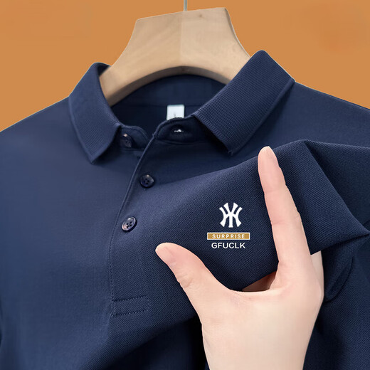 Czcm Light Luxury High-End Brand Brand Roomed Polo рубашка для мужской футболки Lose Casual Collar Business Top New Style New Style Рубашка Y2Polo-Black 3xl 165-180Jin [Jin равно 0,5 кг]