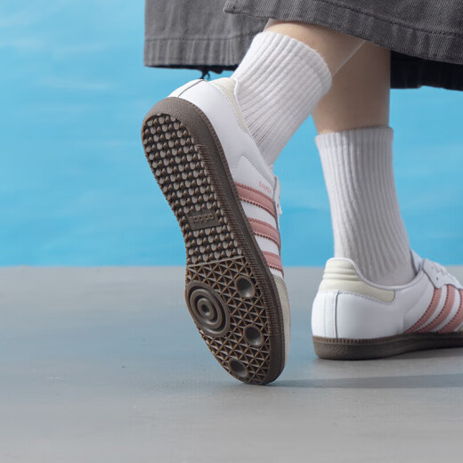 阿迪达斯 （adidas）女鞋2025春季新款T头鞋复古德训鞋VL COURT 3.0运动板鞋 JI2677/白/奇迹紫粉/汉玉白 35.5