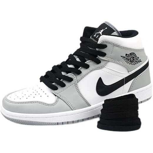 HKNS is suitable for Nike AJ 1 Low Mid High low-top high-top basketball shoes for men and women, broken North Carolina blue shoelaces, flat flat - black 150cm