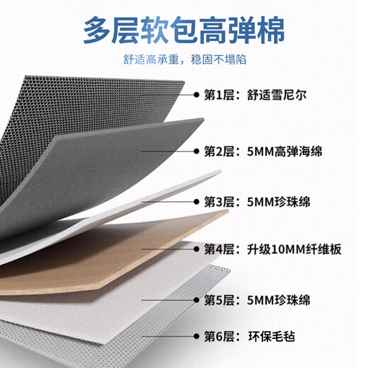 Car rear seat sleeping mat long-distance travel car baby bed without inflatable portable folding bed SUV sedan Snowy velvet thick gray (size 130cm80cm) luxury head rest