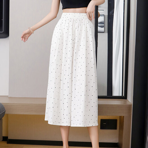 Miaoyu Yamamoto Lazy Lazy Leg Log Юбка и брюки для женщин в летней высокой талии Slim A-Line Юбка Маленький ледяной шелк повседневный K9901 White M