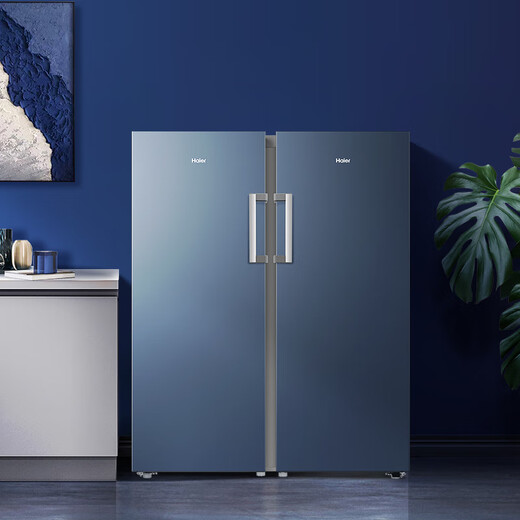 Haier Little Red Flower Bloom Edition 242L vertical small freezer home commercial freezer ice making air-cooled frost-free freezer small refrigerator BD-242WGHDGB9
