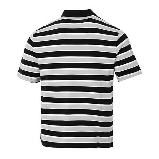 Nike (Nike) Offizielle Herrenkleidung 2025 Frühlings- und Sommer-Trendy Trendy Sportswear Striped kurzärmelig atmungsaktives Revers-Polo-Polo-Hemd FN3897-010 2XL