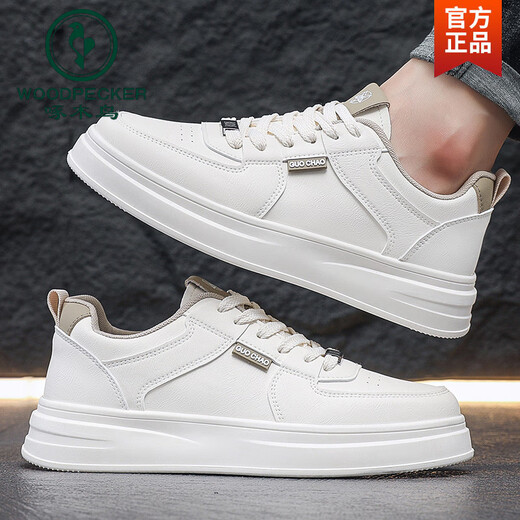 Holzspecker weiße Schuhe Herren Sommer atmungsaktiv trendy lässige und vielseitige Herrenschuhe 2025 Neue weiße Sportbrettschuhe Student Trendy Shoes White Grey 16813 [ausgewähltes Modell] 39 Standardcode