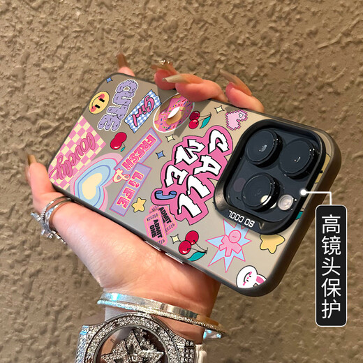 觉予甜甜圈英文苹果16手机壳14plus新款13miniiPhone15可爱11promax女12小众xr7网红8硅胶 【红色】甜甜圈英文3893 iPhone 14 Pro Max