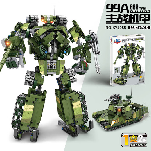 Kaizhi Gaobole 1084-85 Ingeniero mecánico Bloques de construcción infantiles juguetes al por mayor Modelo de adorno de ensamblaje Kaizhi 8100 Warrior Mecha (1517pcs)