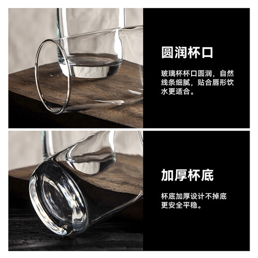 Он Jiangong Transparent Simple Glass Cup Restaurant Restaurant Sup Water Cup Tea Cup Phiskey Cup Drink Milk Cup Cup 13791 Трансланшена 200 мл-6 кусочек