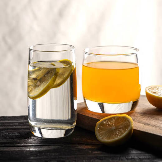 He Jiangong glass transparent milk breakfast cup simple household heat-resistant drinking water brewing cup fruit juice drink beer cup 13791-transparent 200ml-1 pack