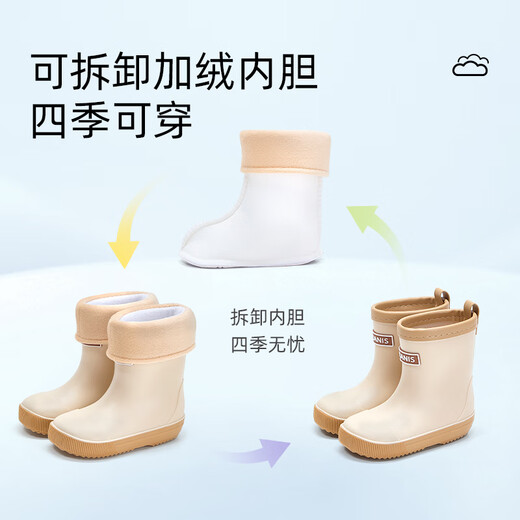 Tylanis Baby Children's Rain's Rain Bots Children Agua zapatos de agua niños y niñas de 3 a 6 años, cómodas botas de lluvia para niños impermeables Color 23