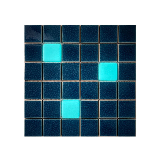Dingyu Ligero de almacenamiento LIGHT PISMA MOSAICA Azul Gradiente Green Gradiente Luminoso Azulejos de decoración de la piscina de 25x25 mm SX48LW02