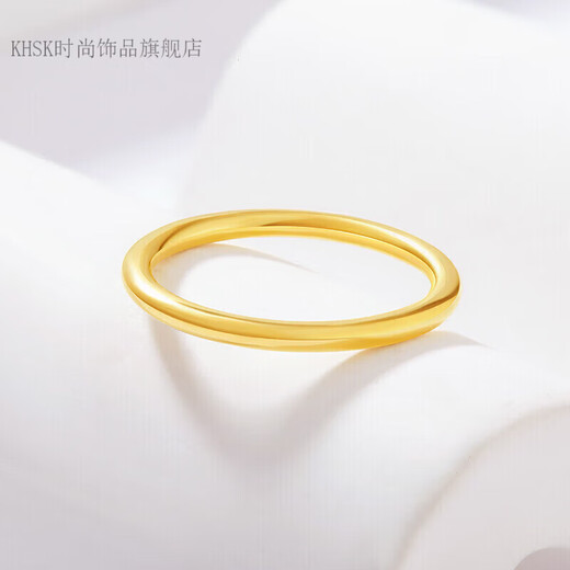 KHSK Old Phoenix 999 Gold Pure Gold Ring Sansheng III Ring for Men and Women Valentine's Day Gift (Pure Gold 999) No. 21 Ring 1g