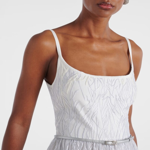 
Elie Saab Bride style Embroidered tulle long dress P01045465 White XXS CN 155/80