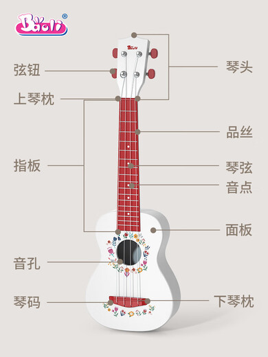 Meidaextrema Guitar Guitar Polyuculele Small Guitar Guitar Toy Mini puede tocar instrumentos de cuerda para principiantes Cadenas de ensueño - Ukulele (madera oscura)