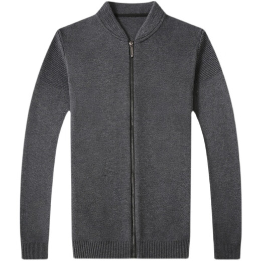 
Lilang men's cardigan 2025 spring and autumn solid color sweater men's sweater casual jacket trend black M 165