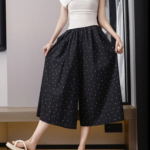 Miaoyu Yamamoto Lazy Lazy Leg Log Юбка и брюки для женщин в летней высокой талии Slim A-Line Юбка Маленький ледяной шелк повседневный K9901 White M