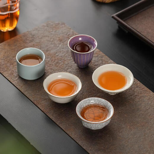 Shimmer Li Jianzhan Master Cup Personally Used Five Famous Kiln Tea Cup Set Mid-Autumn Festival Gift Souvenir Ceramic Tea Cup Five Famous Kiln Tea Cup Gift Box