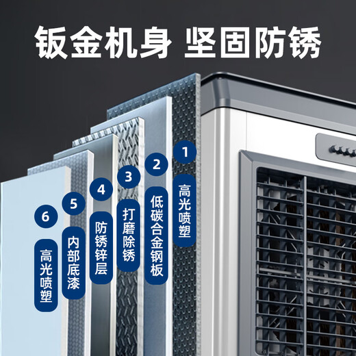 先科（SAST）工业空调扇商用冷风机冷风扇制冷风扇电水冷空调风扇室外大型蒸发式车间工厂加冰晶强力制冷冷气扇 757机械款【大风量适用150平】金属机身坚实耐用