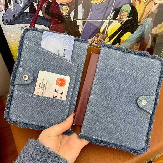 Tagi苹果护照夹出国旅行证件护照保护套平平安安牛仔卡包可爱收纳 平平安安款