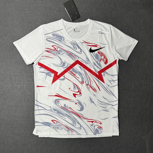 AEROGAMI-Nike耐ke体育生训练定制速干半袖田径训练服马拉松短袖跑步专业 耐克红白猎鹰背心 耐克M