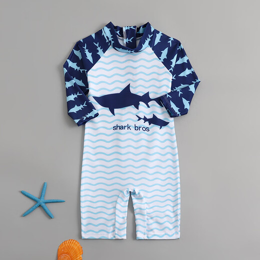 New children's one-piece swimsuit long-sleeved sun protection quick-drying baby surfing suit wholesale boys girls toddler swimwear 2095 Purple Coconut Tree L