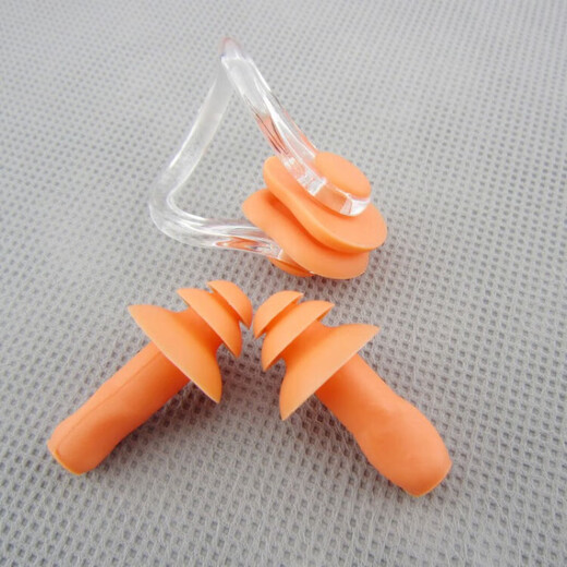 Ayub Silicone Boxed Nose Clip Earplug Set Swimming Water Earplug Supplies Nose Clip Super Soft Yellow