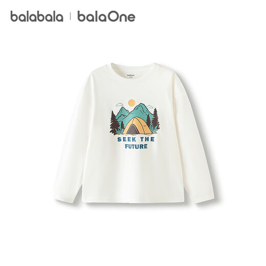Balabala children's long-sleeved T-shirt boys and girls 2025 autumn wear big children's inner quick-drying top 208325100202