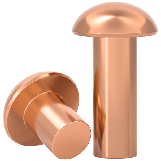 Tianzhuo Hardware National Standard Pure Copper Full Copper Percussion Solid Round Head Rivet Semi-round Head Yuan Cap Copper Nail M2M3M4M5M6M8mm M2*10-200 pieces