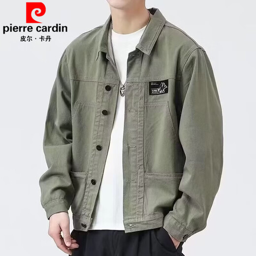 Pierre Cardin Jacket Spring y Autumn 2025 Camisa nueva Lapa de la chaqueta de trabajo para hombres Autumn Men's Tell Autumn Chaqueta Top Versión K12806 Gray 3xl Recomendado 155-168Jin [Jin equivale a 0.5 kg]