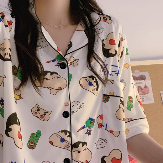 睡衣女三件套秋ins风卡通睡衣宿舍可外穿家居服套装秋 套WZL1476【高质量三件套】 XL 【建议120-135斤】