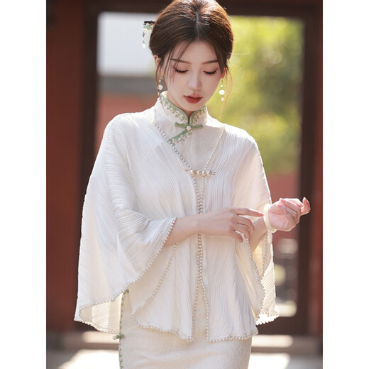 Beiyao chiffon cheongsam sunscreen shawl with retro literary jacket cloak cardigan match 2025 16961 shawl