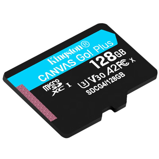 Kingston TF card DJI pocket3 drone Action4 5pro action camera memory card high speed supports 4K HD U3 A2 driving recorder storage sd card 128G reading speed 200MB/S ultra-clear 4K SDCG4