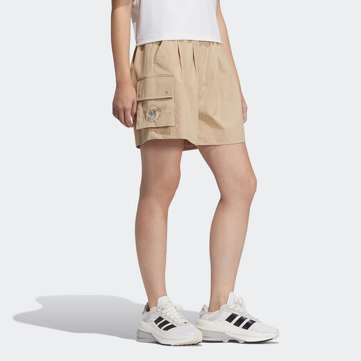 阿迪达斯（adidas）女裤2025夏季新款SHORTS休闲梭织短裤JL9274 棕色|JL9274 L