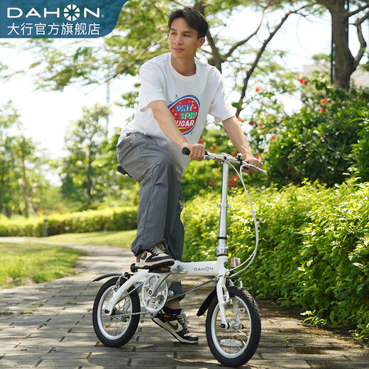 DAHON 412 folding bicycle 14-inch single-speed ultra-light mini aluminum alloy student adult bicycle BYA412 white